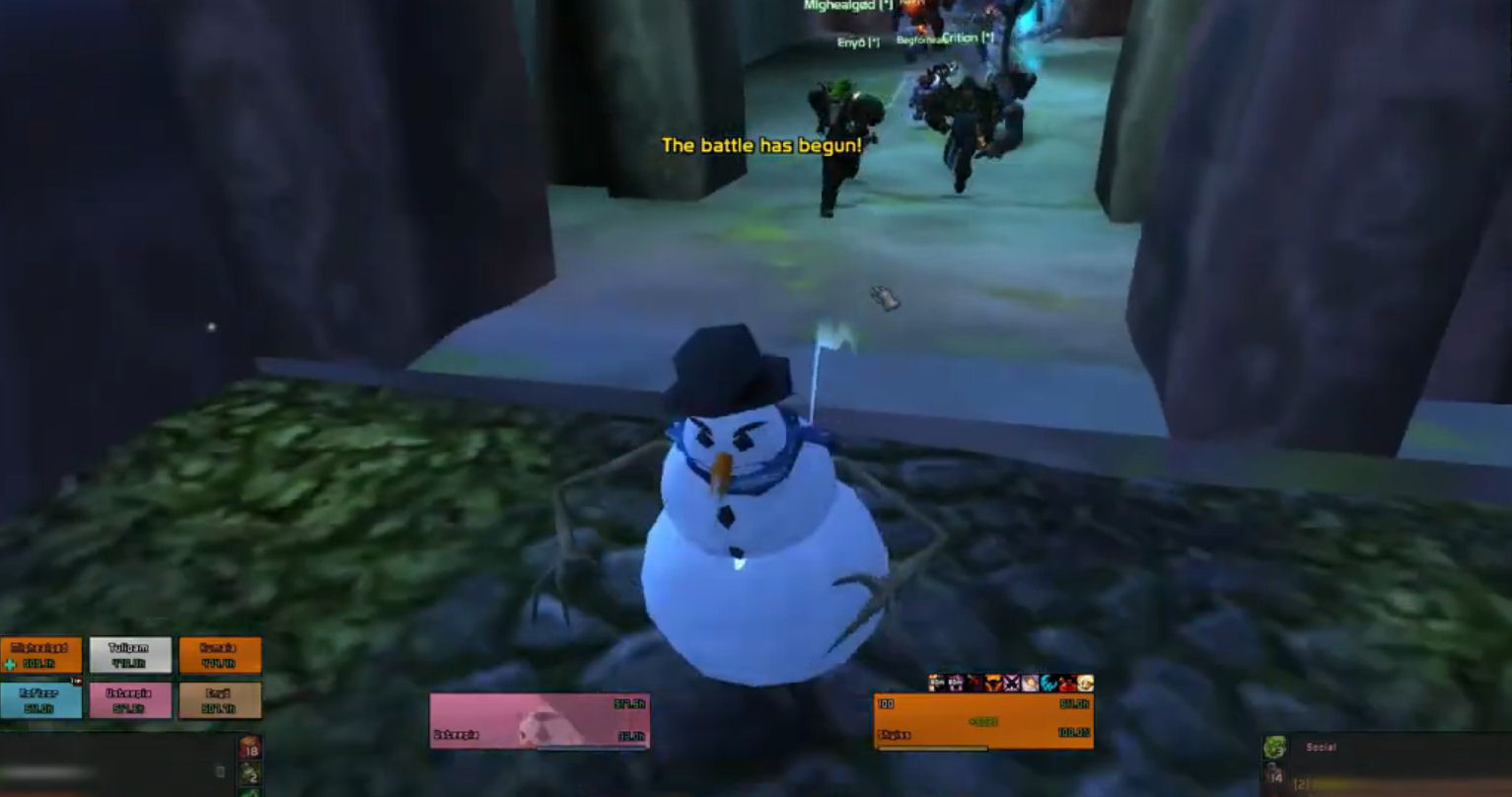 Fighting as a snowman in PvP BG during WoD Season III