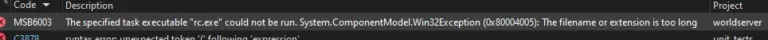 long error message
